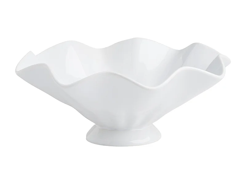 Dekorative Schale Valeria mittelweiß 13 x 33,5