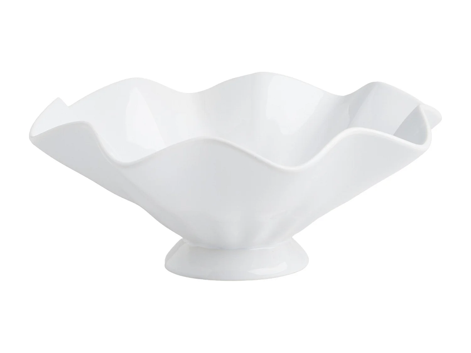 Dekorative Schale Valeria mittelweiß 13 x 33,5