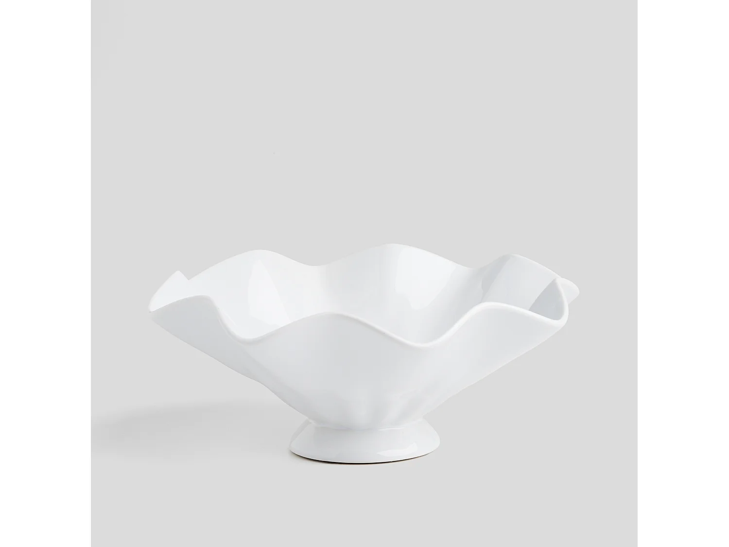 Dekorative Schale Valeria mittelweiß 13 x 33,5