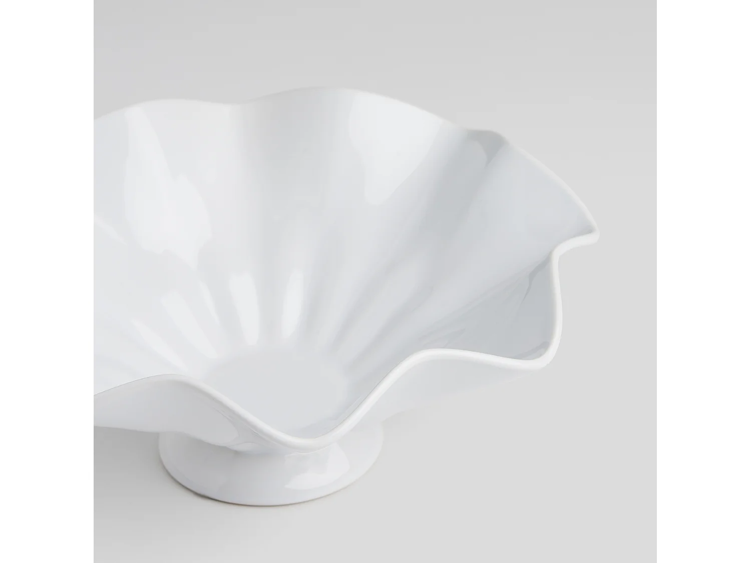 Dekorative Schale Valeria mittelweiß 13 x 33,5