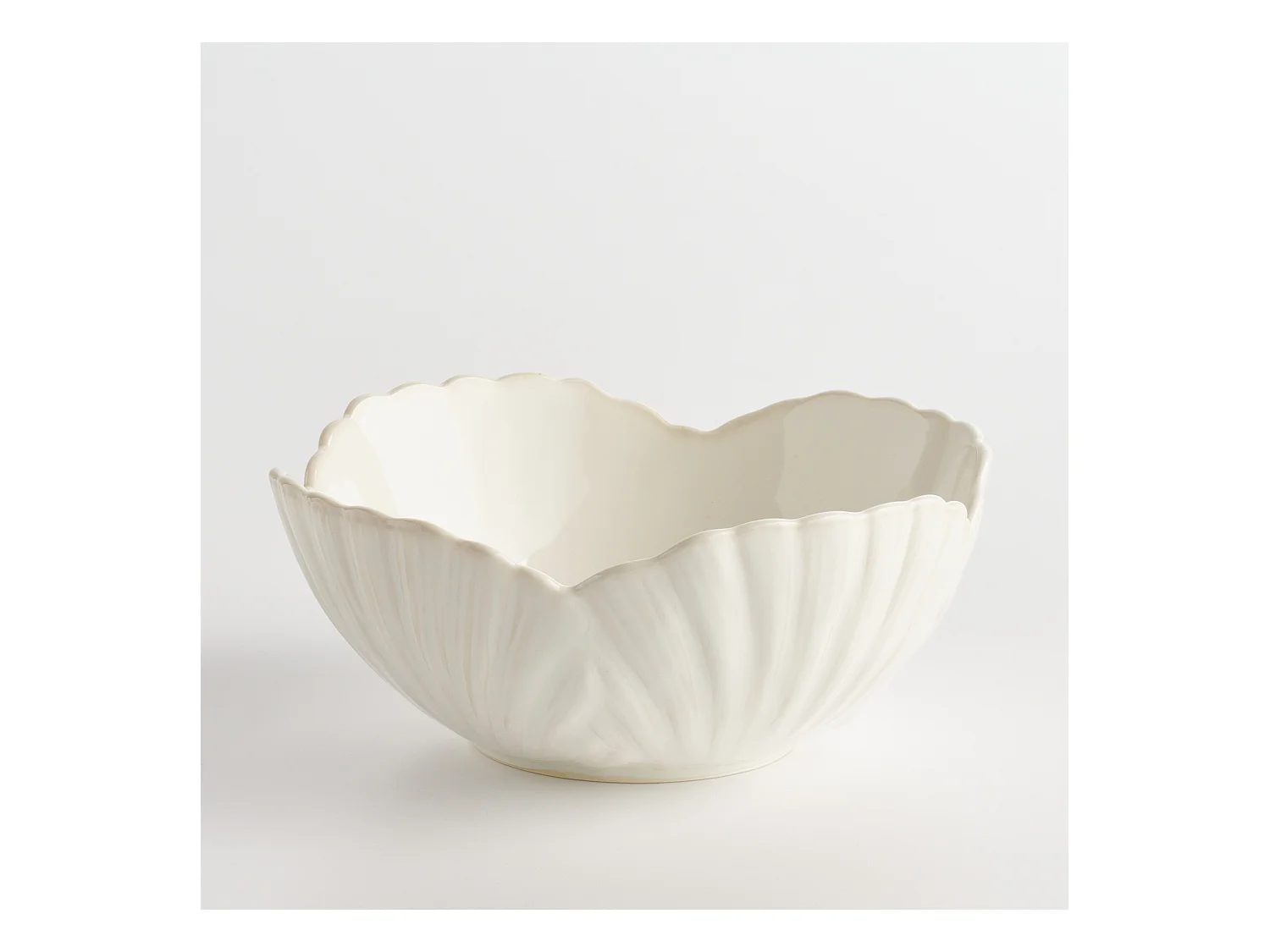 Servierschüssel Stellamarina Helles Weiß 9 x 20.4 x 20.5