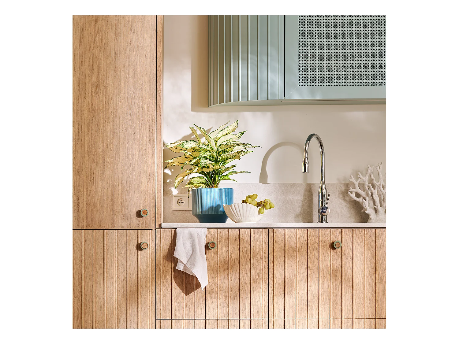 Servierschüssel Stellamarina Helles Weiß 9 x 20.4 x 20.5