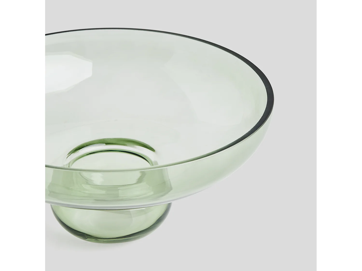 Dekorative Schale Polpetta hellgrün 13.5 x 29.5 Glas