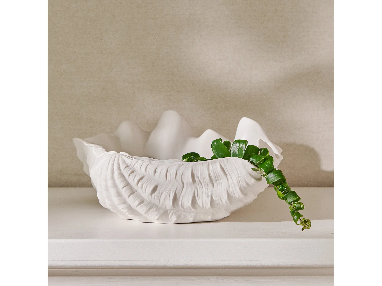 Bol Décoratif Issambra Blanc Moyen 13.5 x 28.5 x 34.5