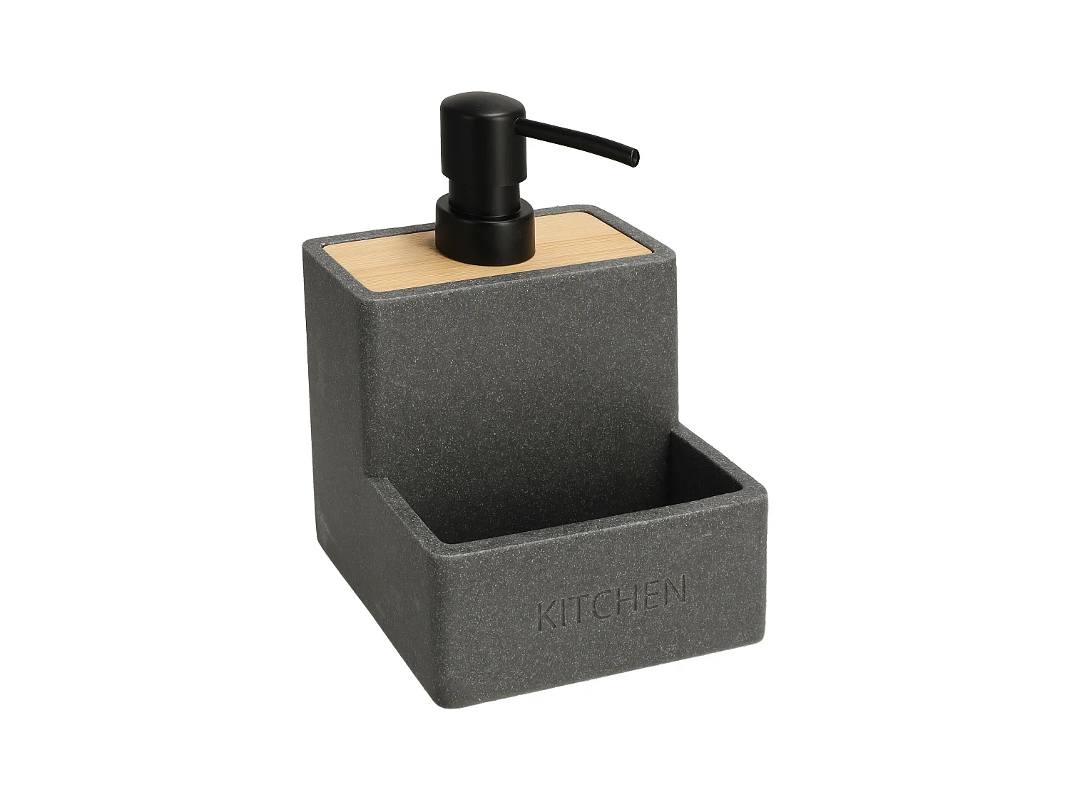 Distributeur Avec Support Pour Éponge Mikros Gris Foncé 15 x 11.5 x 9.5