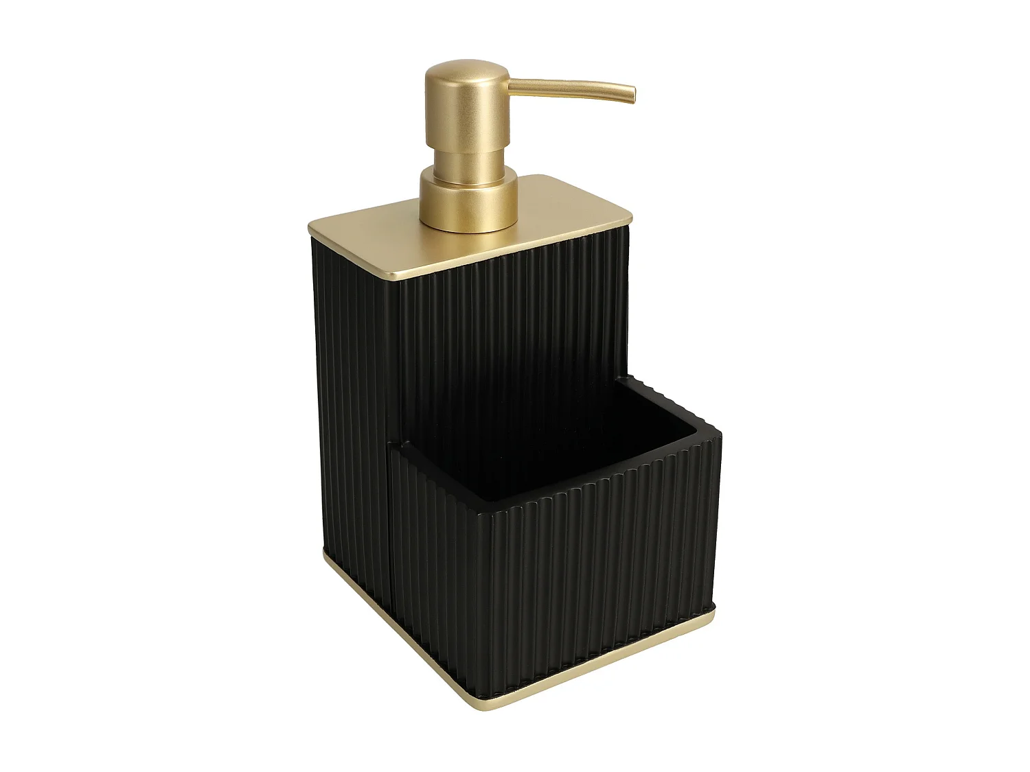 Distributeur Avec Support Pour Éponge Emani Noir Moyen 17.8 x 10.5 x 9.5