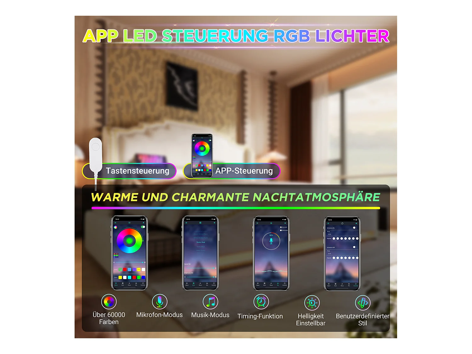 Lit coffre rembourré double - 160 x 200 cm - avec Leds + USB-C - velours - beige