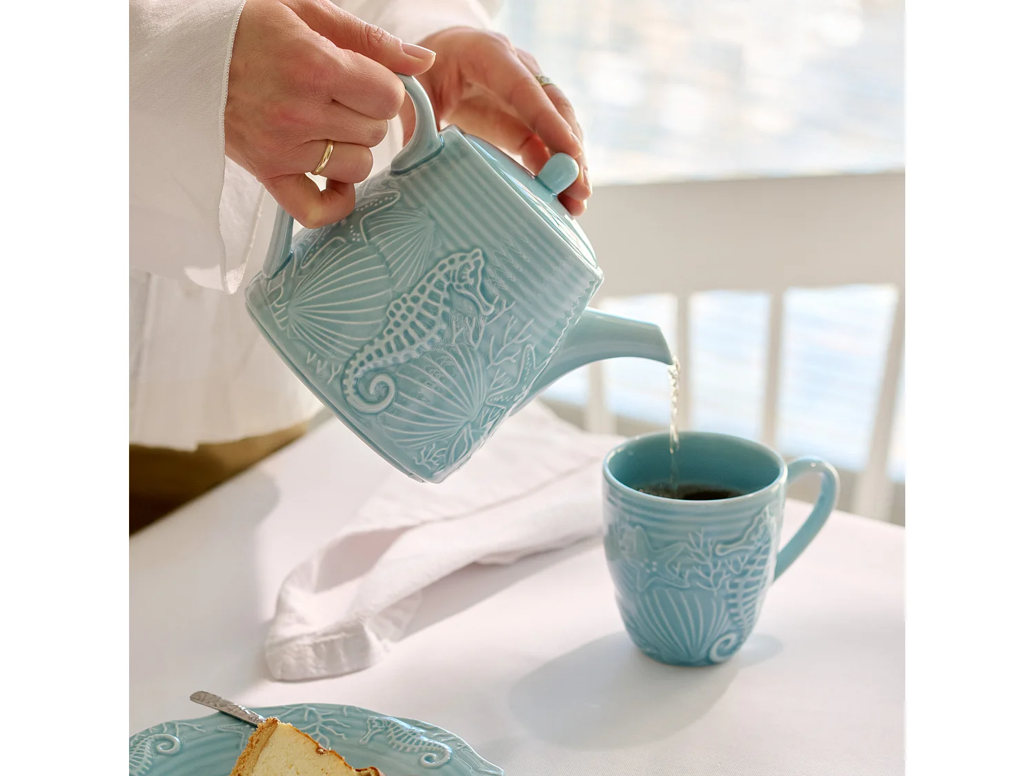 Teekanne Aquarelle hellblau 16.8 x 13.3 x 21.7