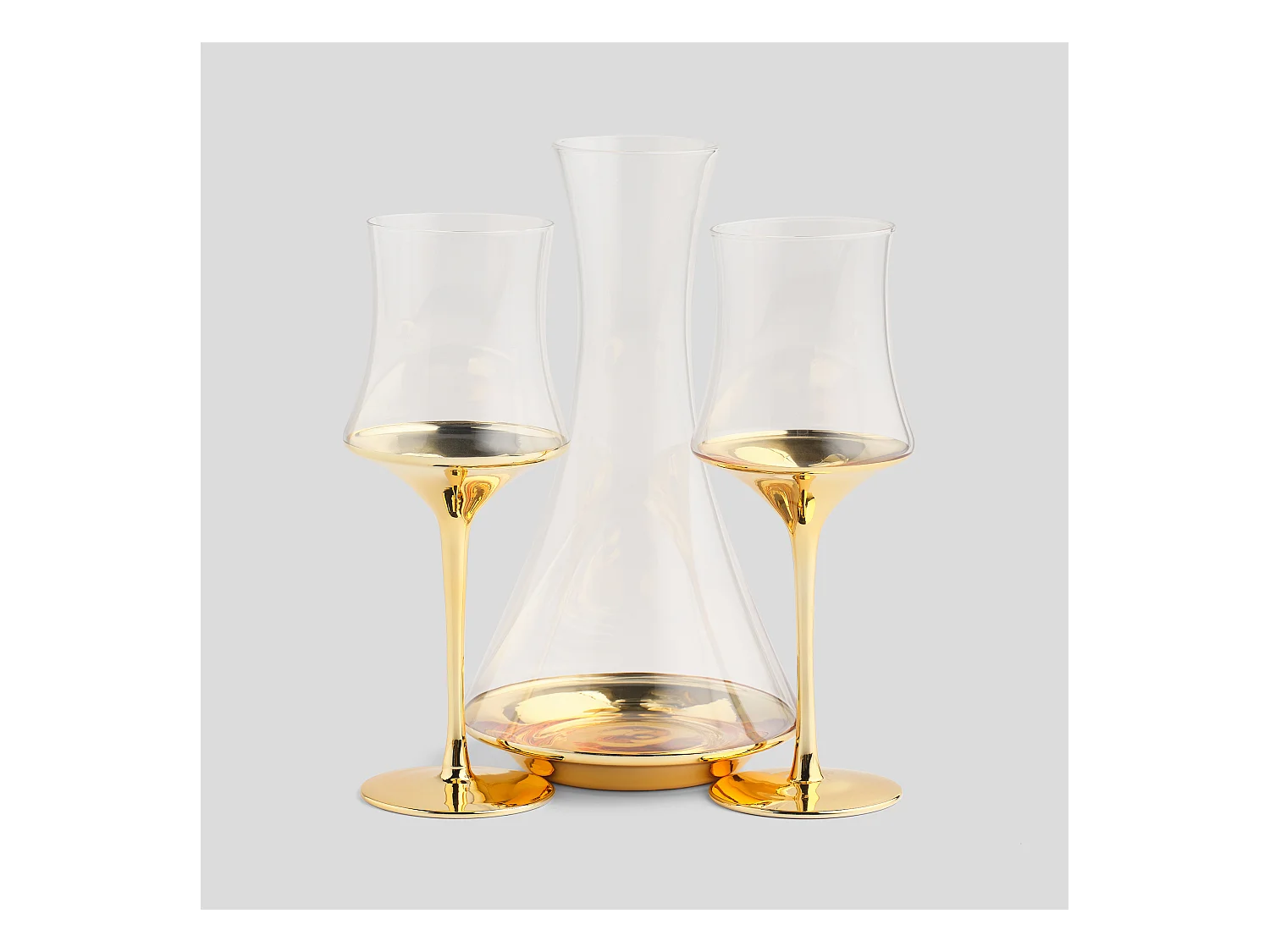 Carafe Et Verres À Pied Helena Or Moyen 27 x 31 x 11.2