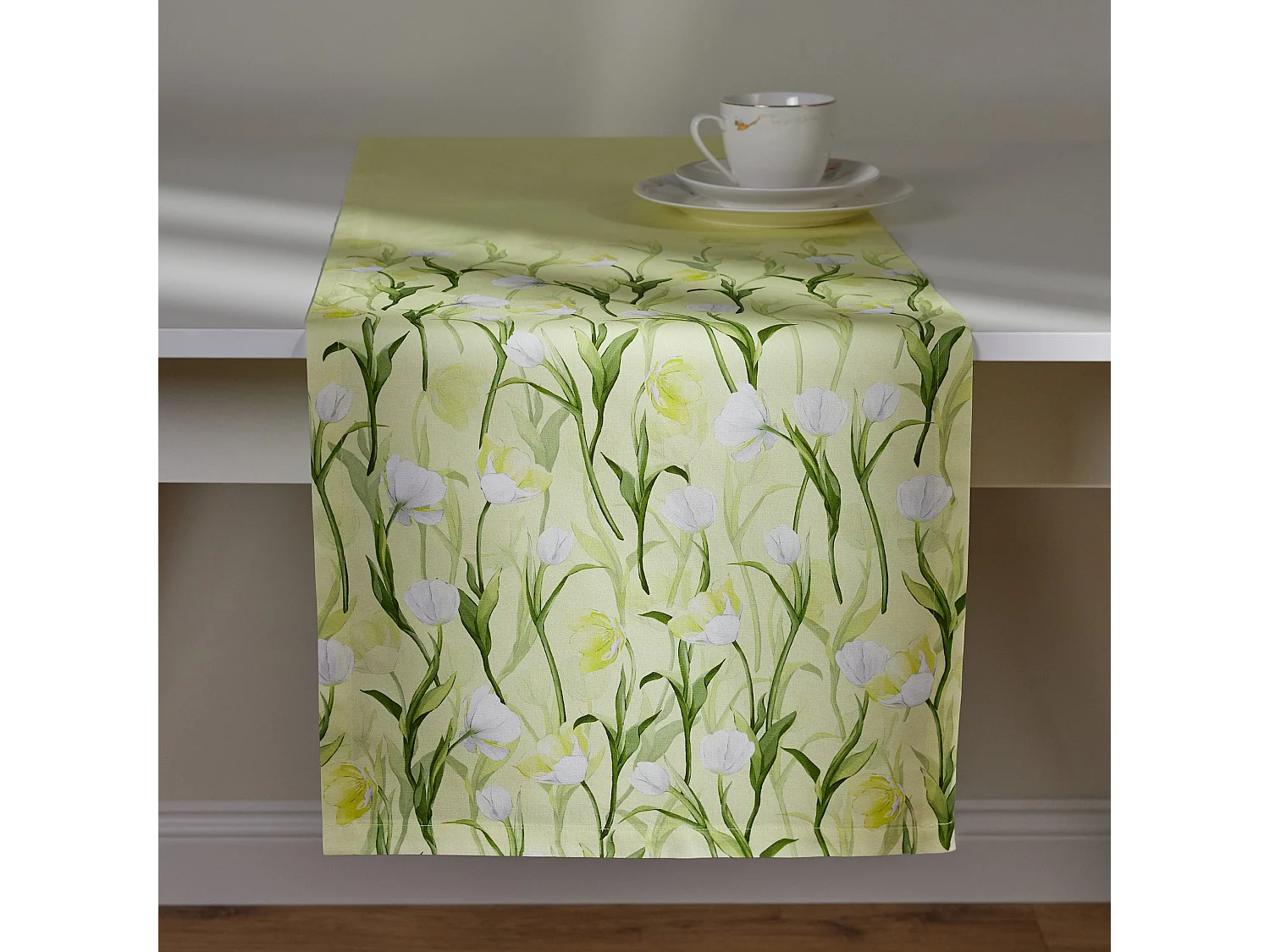 Chemin de table Tendi Vert Clair Coton 40x180