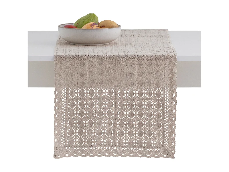 Chemin de table Folkelips beige moyen 40 x 180