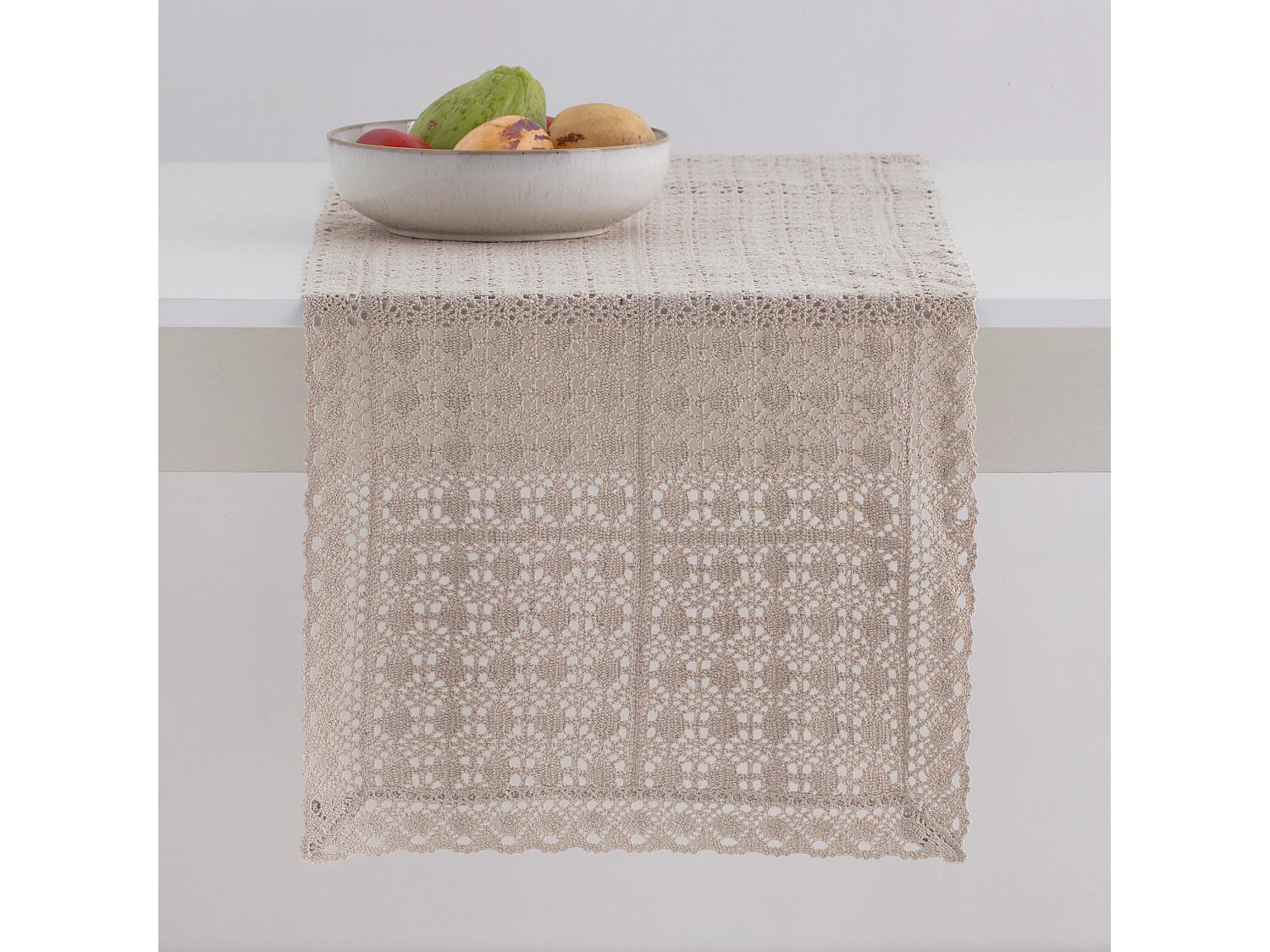 Tischläufer Folkelips mittleres Beige 40 x 180