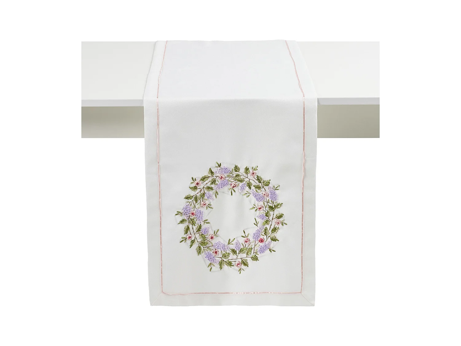 Chemin de table Fionis Violet Clair Polyester 40x180