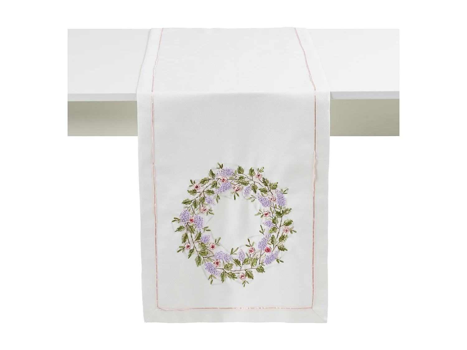 Chemin de table Fionis Violet Clair Polyester 40x180