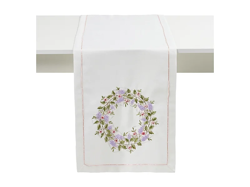 Chemin de table Fionis Violet Clair Polyester 40x180