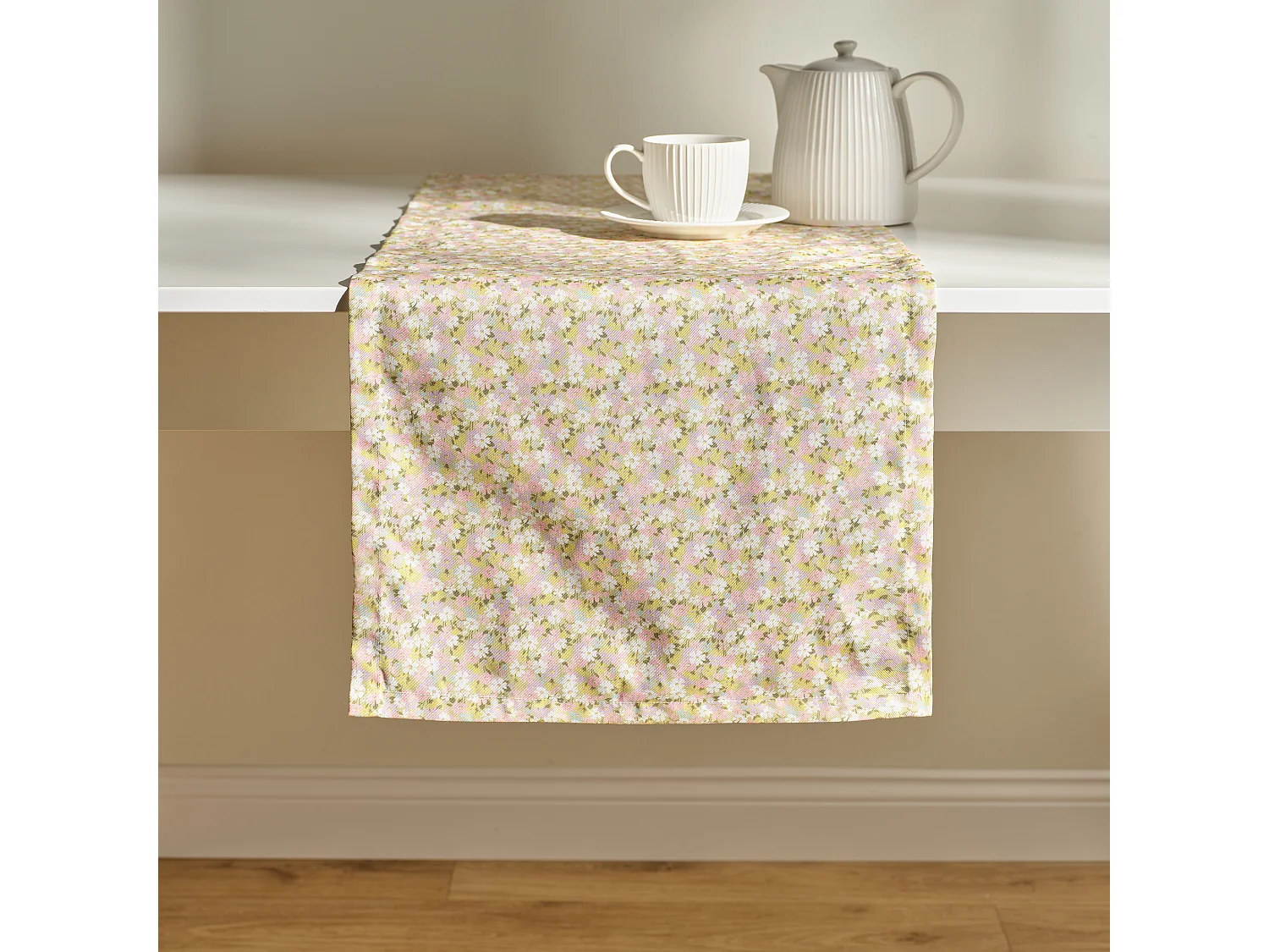 Chemin de table Florecio vert clair 40 x 160