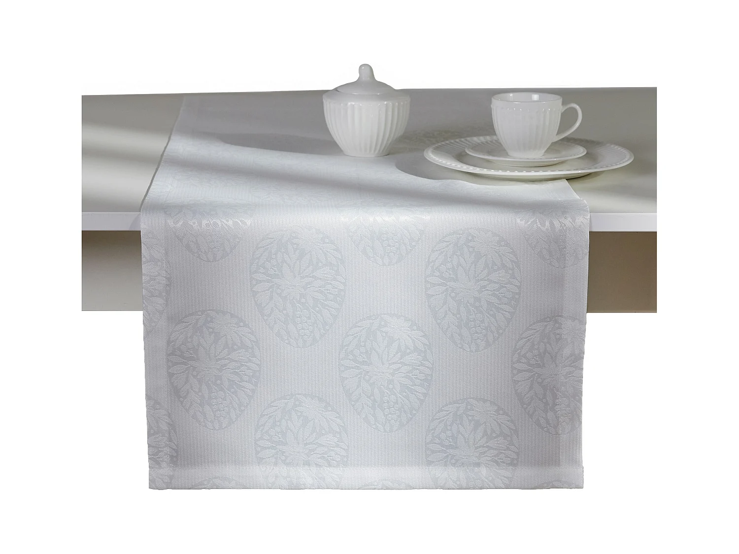 Tischläufer Lumic mittelweiß 40 x 180