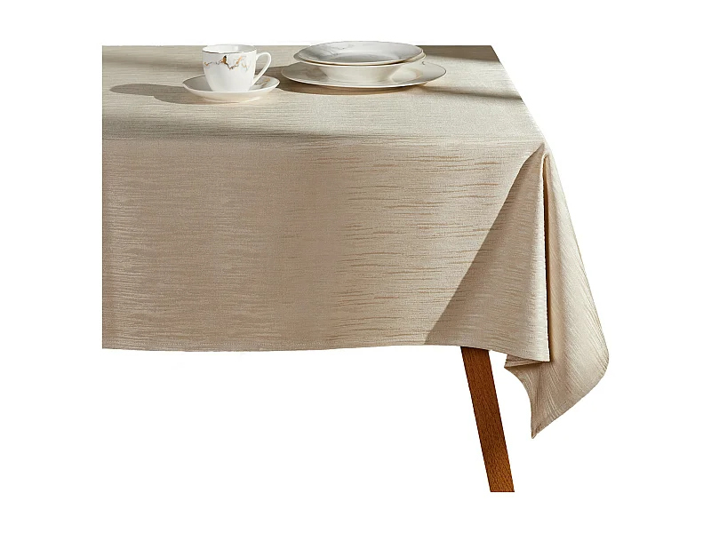 Elegante Jacquard-Tischdecke Scilio in Beige