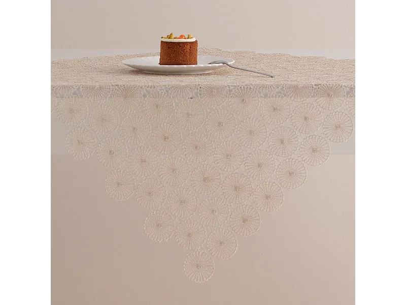 Tischdecke Beaulieu helles Gold 80 x 80