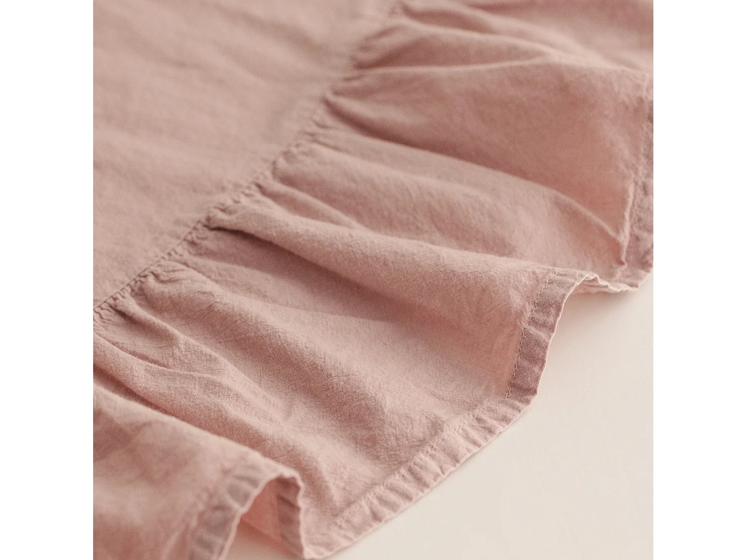 Nappe Unicolore Falbines Rose Pâle 160