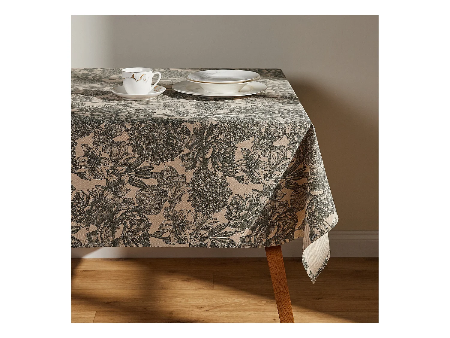 Tischdecke Tomilo mittleres Beige 150 x 220