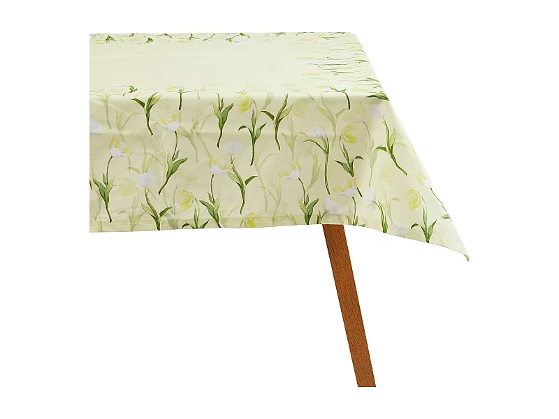 Tischdecke Tendi, 100% Baumwolle, Hellgrün, 150x220 cm