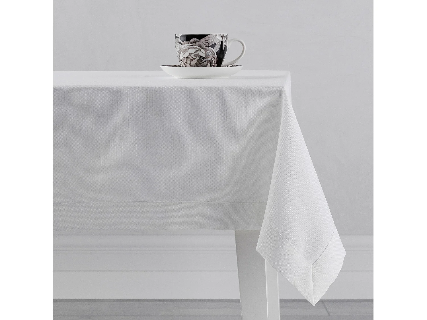 Nappe Unicolore Lumiere3 Blanc Moyen 130x180