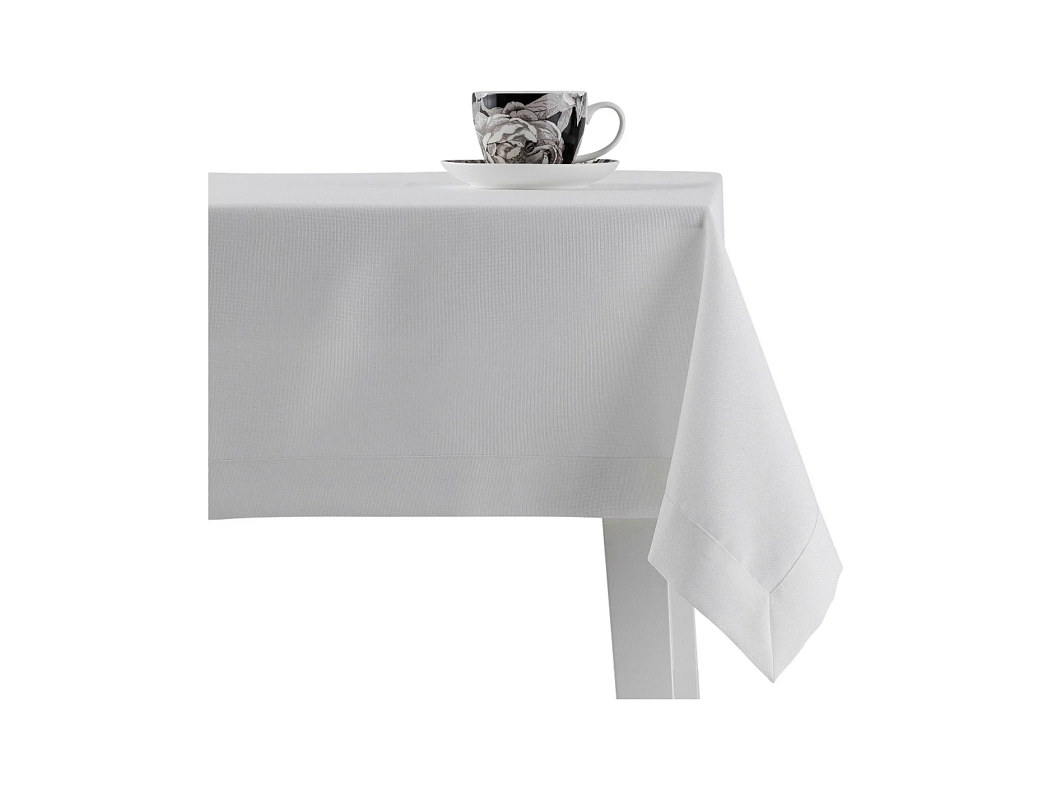 Tischdecke Lumiere3 mittelweiß 130 x 180