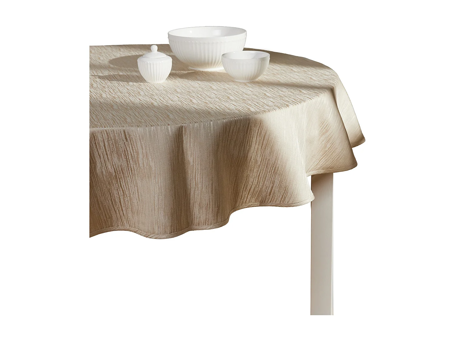 Nappe Jacquard Scilio Beige Moyen 160
