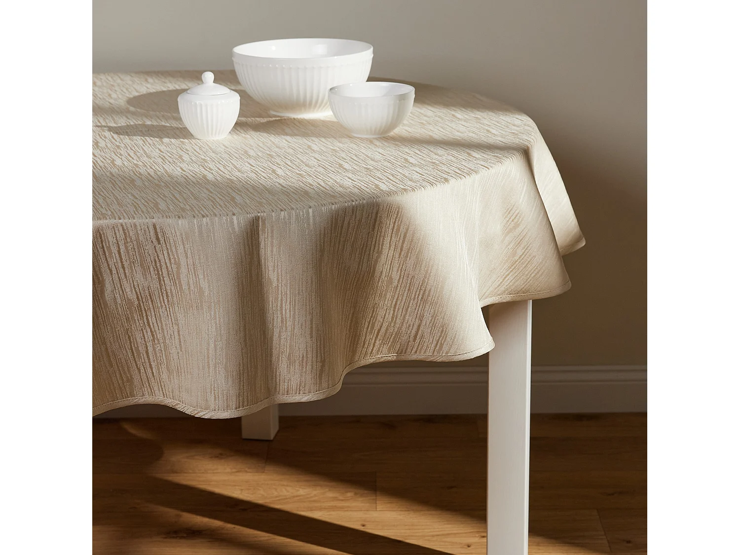 Nappe Jacquard Scilio Beige Moyen 160