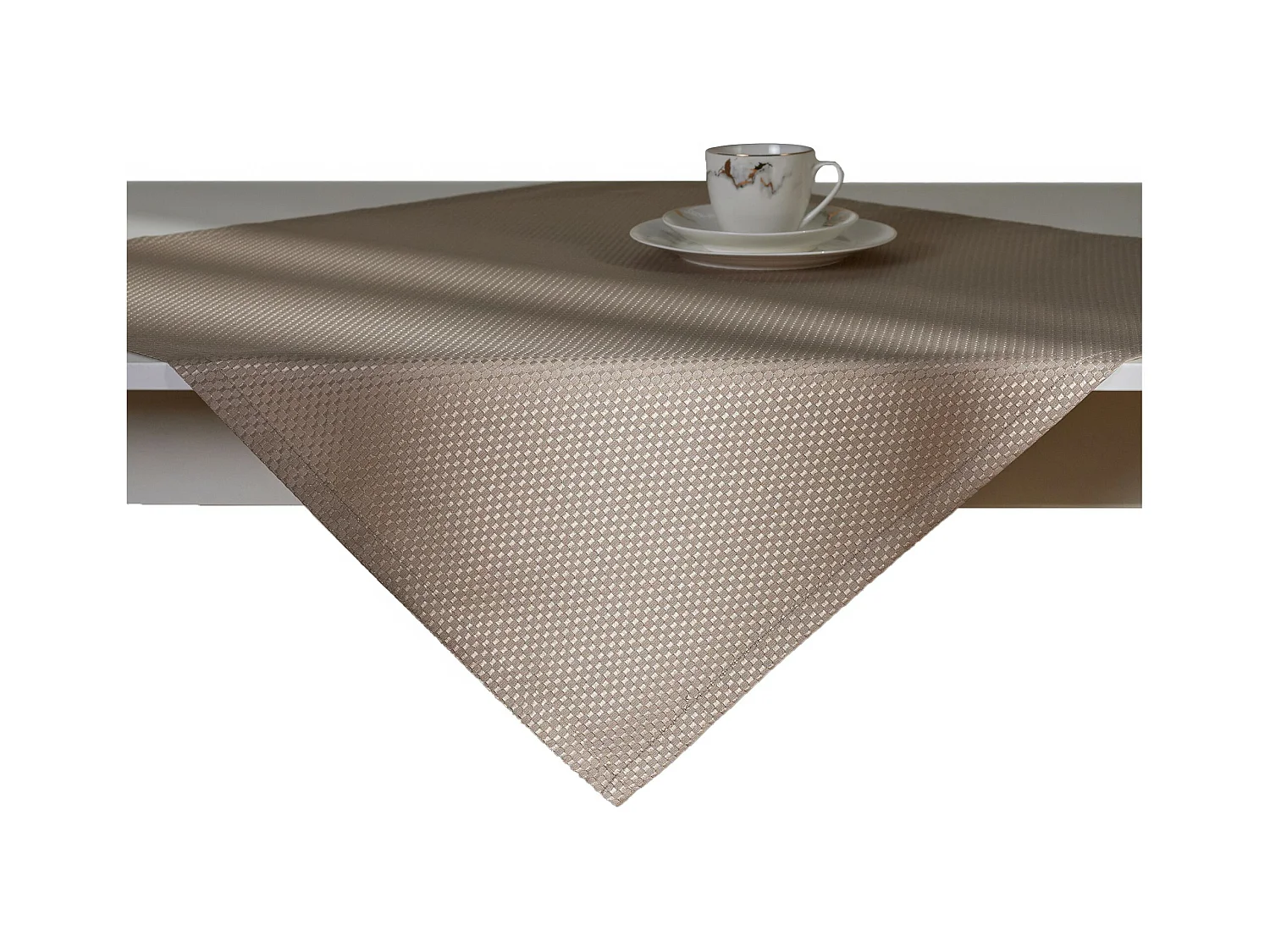 Tischdecke Arpuro mittleres Beige 80x80