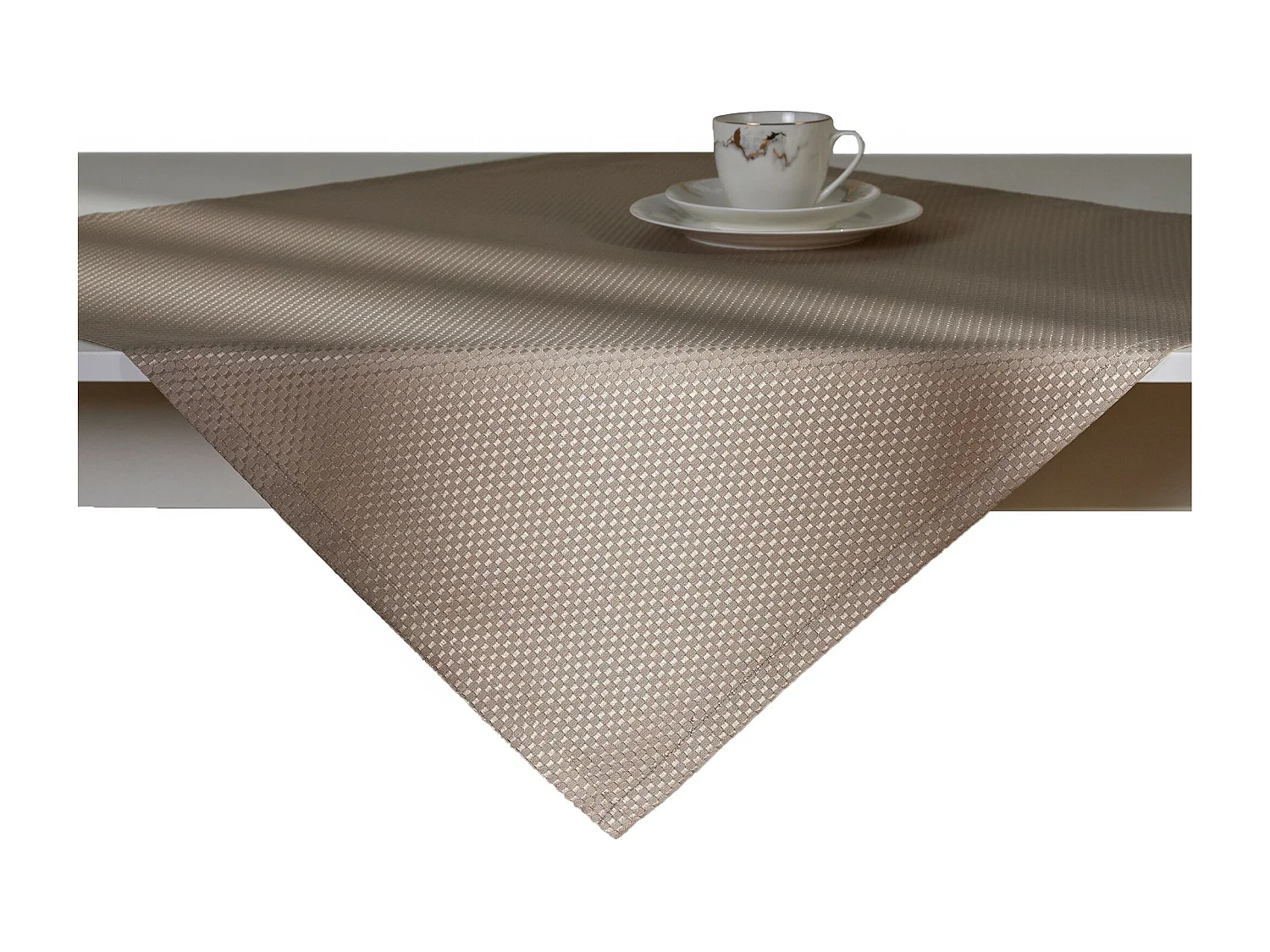 Tischdecke Arpuro mittleres Beige 80x80