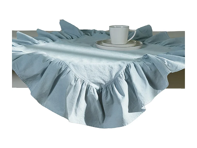 Feste Kleine Tischdecke Falbines Hellblau 80 x 80
