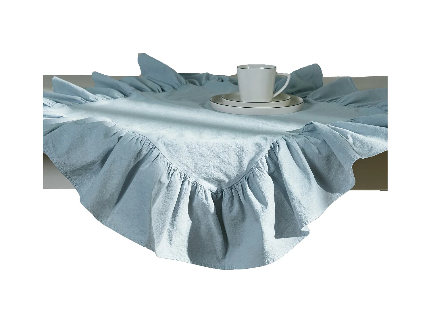 Feste Kleine Tischdecke Falbines Hellblau 80 x 80