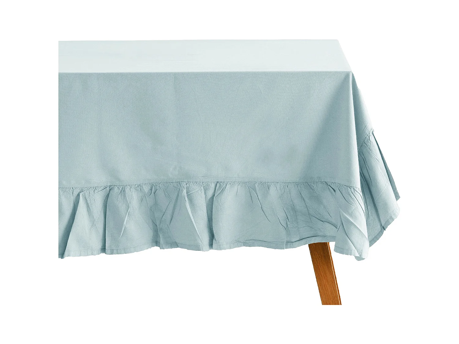 Nappe Unicolore Falbines Bleu Clair 150x220