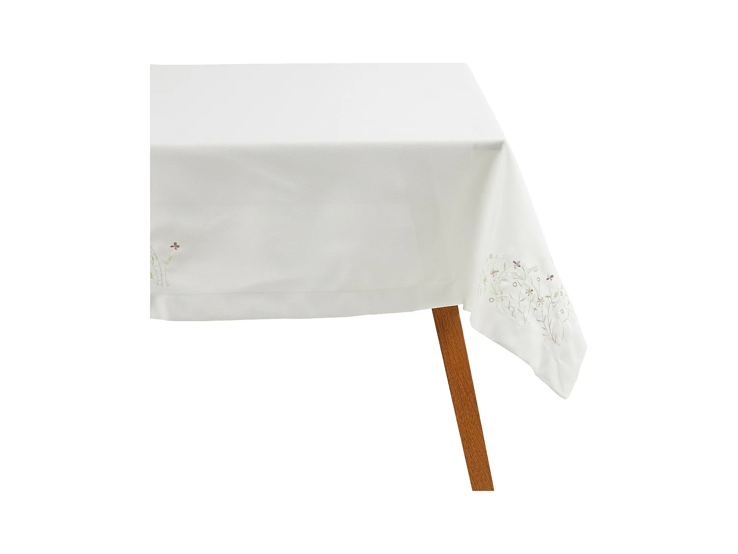 Nappe Brodée Pineli Blanc Moyen 150 x 220