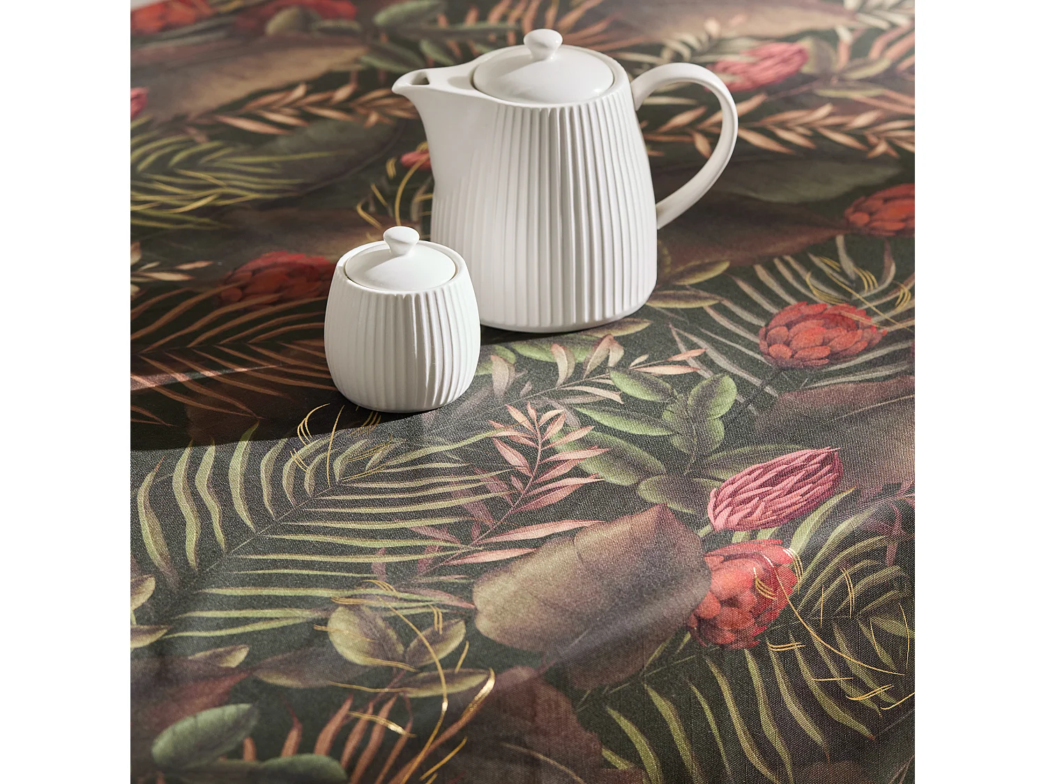 Nappe Imprimée Tropini Vert Foncé 130 x 180