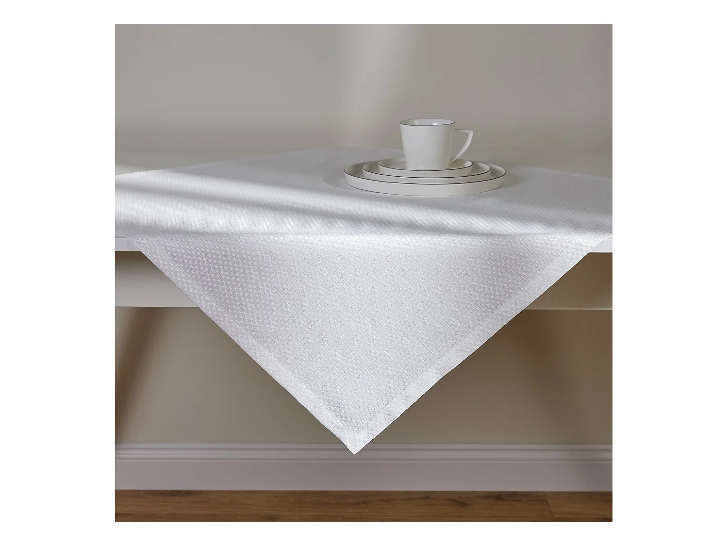 Tischdecke Arpuro mittelweiß 80 x 80