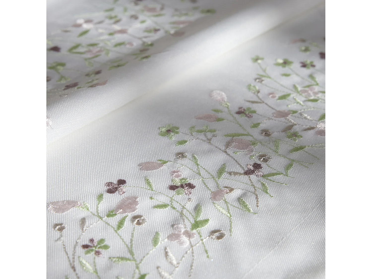 Serviette Brodée Pineli Blanc Brillant 80 x 80