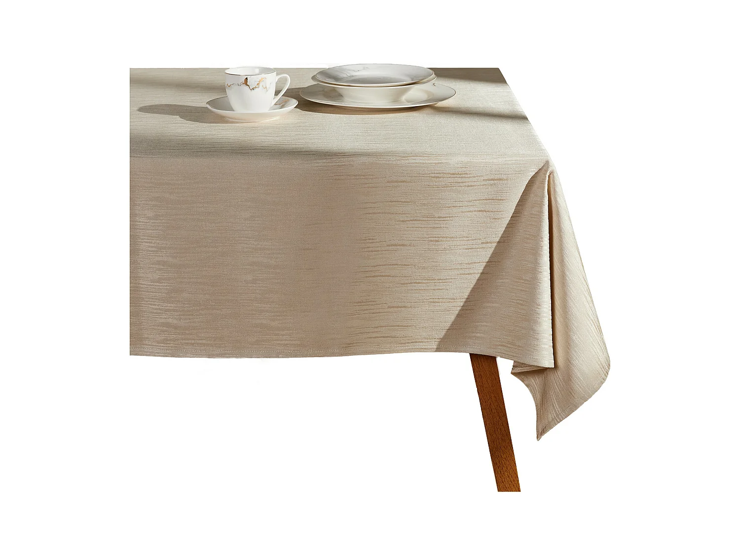 Elegante Jacquard-Tischdecke Scilio 140x220 cm Beige