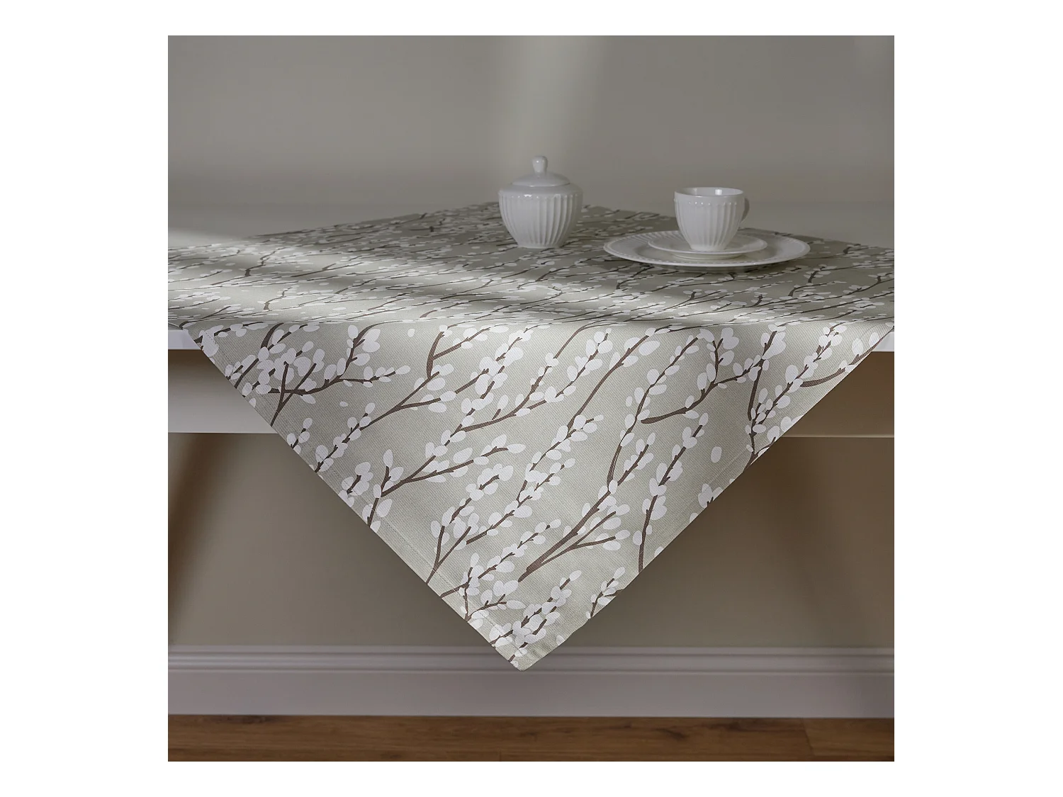 Serviette Imprimée Veriba beige moyen 80 x 80