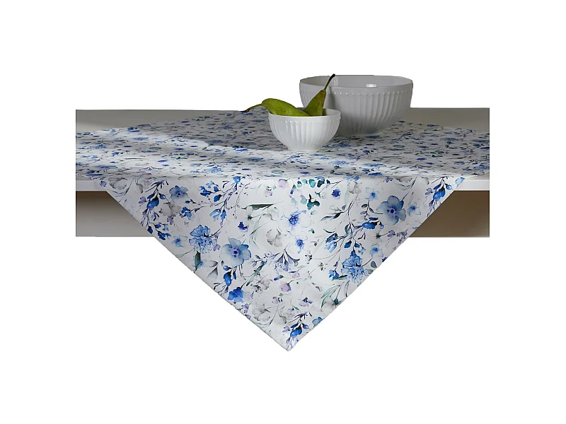 Tischdecke Louisano mittelblau 80 x 80