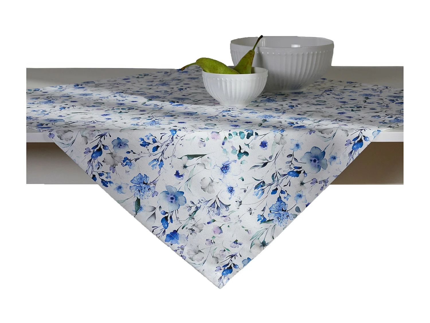 Tischdecke Louisano mittelblau 80 x 80