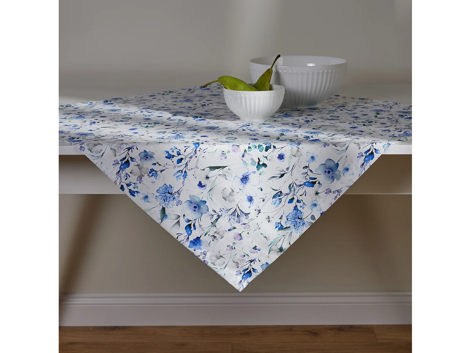 Tischdecke Louisano mittelblau 80 x 80