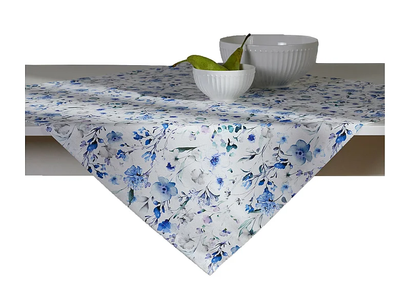 Tischdecke Louisano mittelblau 80 x 80