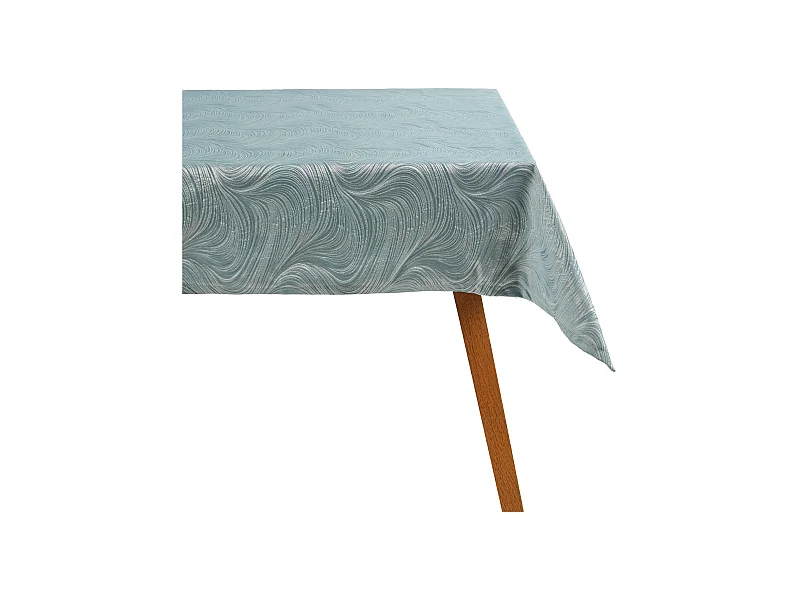 Tischdecke Floah mittelblau 130 x 180
