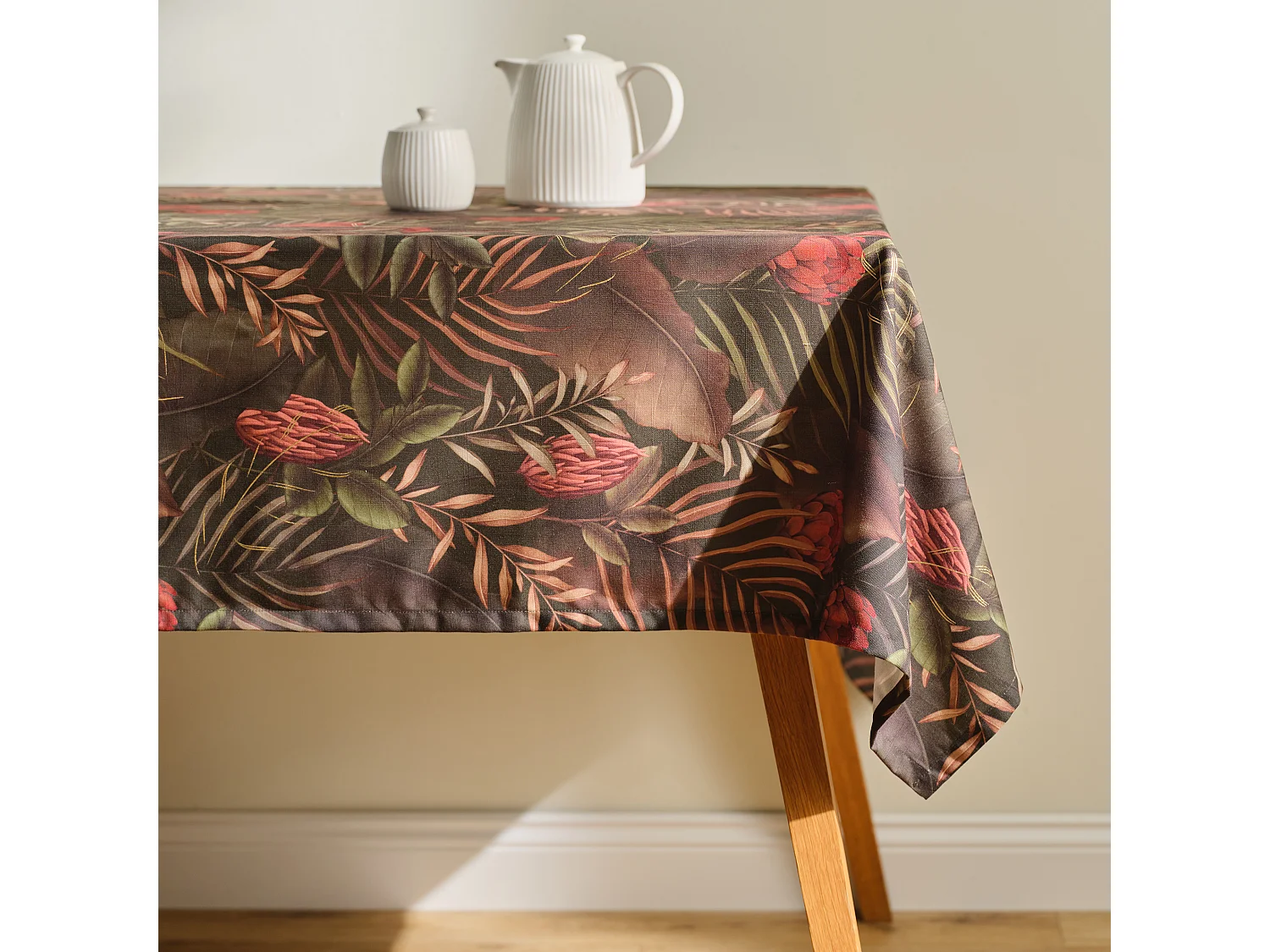 Nappe Imprimée Tropini Vert Foncé 150 x 220