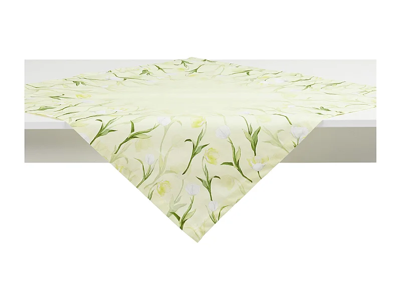 Tischdecke Tendi, 100% Baumwolle, Hellgrün, Stilvoll