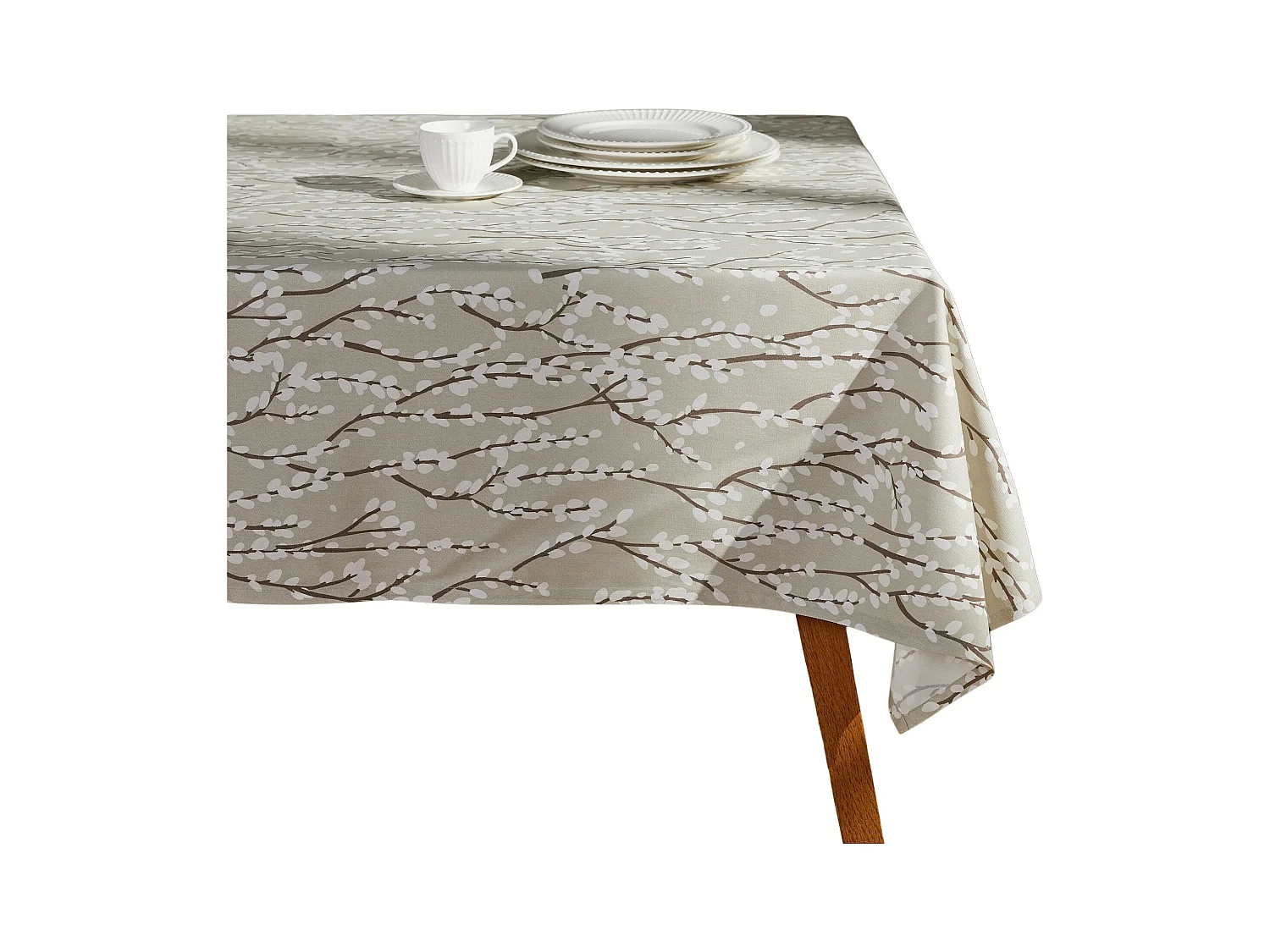 Nappe Imprimée Veriba Beige Moyen 130 x 180