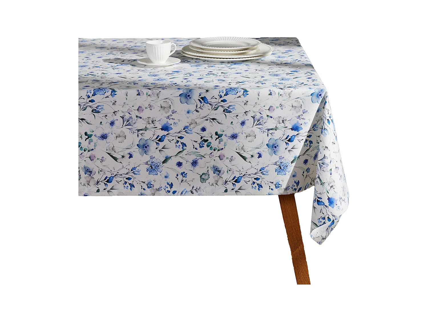 Tischdecke Louisano mittelblau 130 x 180